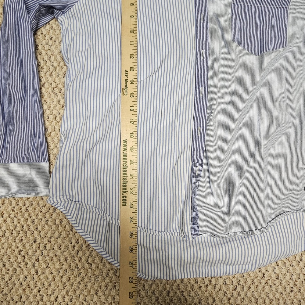 Vineyard Vines Women's Striped Button Down Shirt Blue and White Size M Nautical - Picture 5 of 7